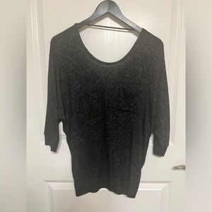 Black/dark grey Daytrip blouse with knotted back size XS